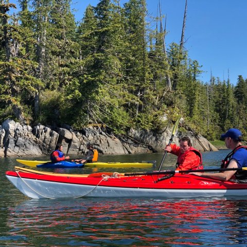 Kayakers near Ketchikan, Alaska