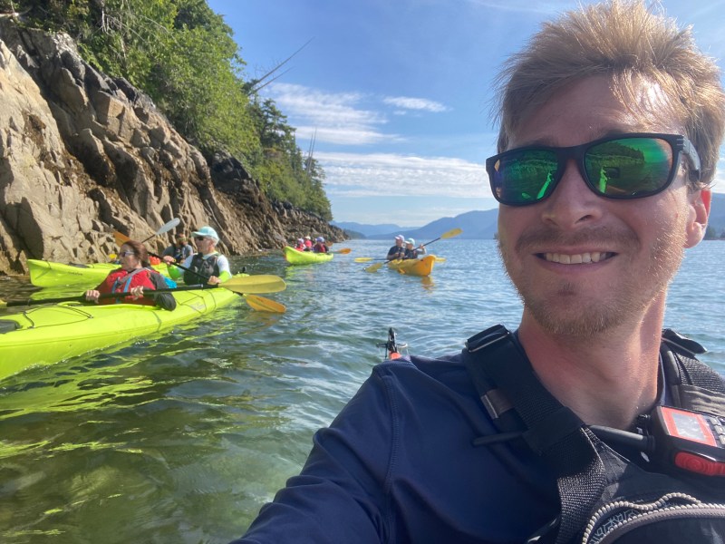 Kayaking the coast near Ketchikan, Alaska